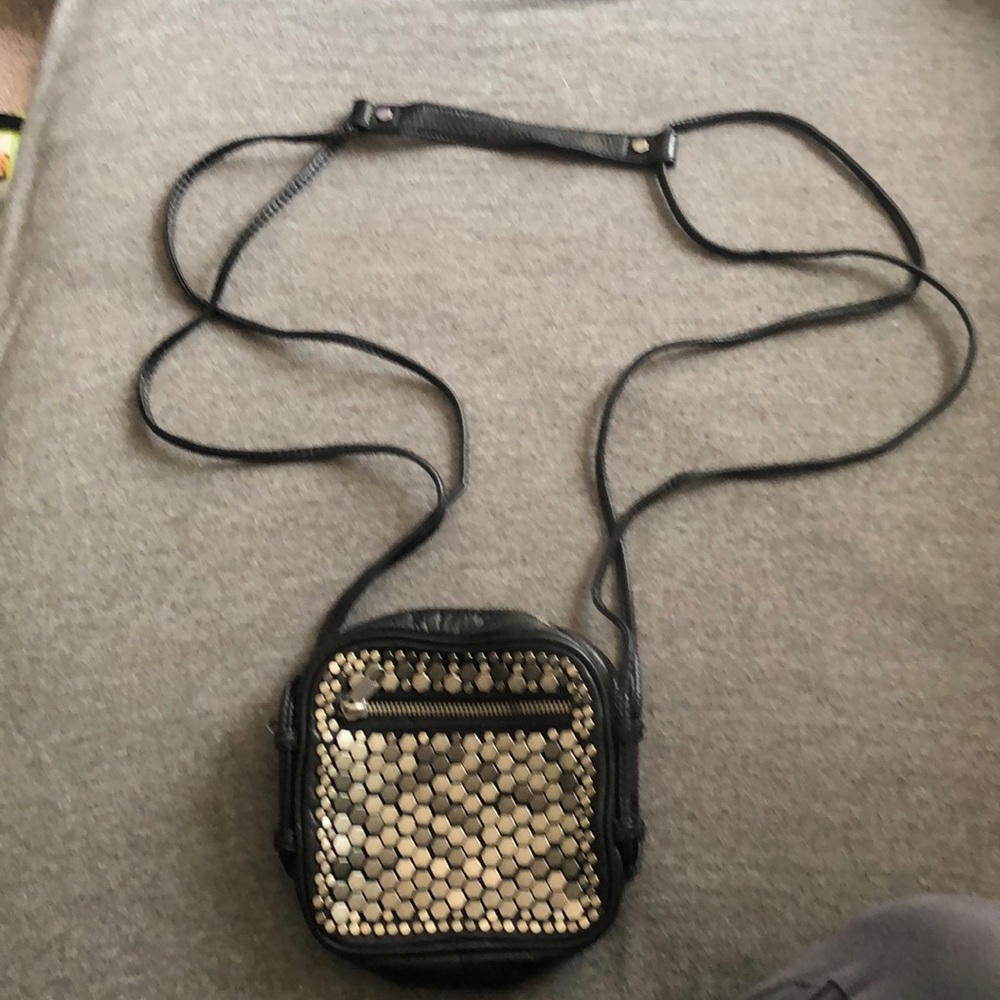 Deena and Ozzy black leather purse UO